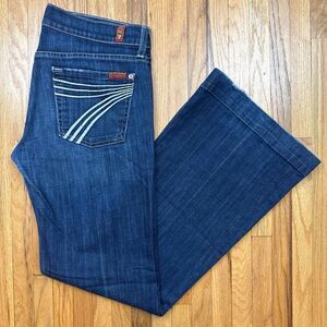 7-for-all-mankind Women's Blue and Navy Jeans